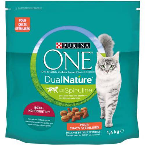 Purina ONE Dual Nature Sterilized, wołowina 2 x 1,4 kg - Purina