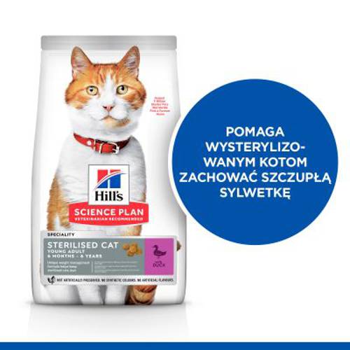 Hill's Science Plan Young Adult Sterilised, kaczka 3 kg - Hills
