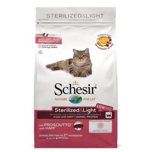 Schesir Sterilized & Light, z szynką 2 x 1,5 kg - Schesir