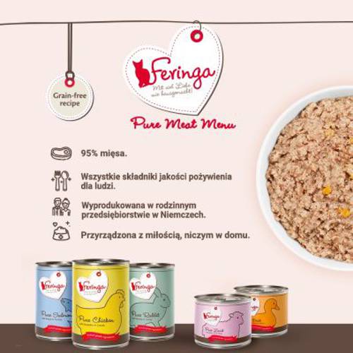 Feringa Pure Meat Menu, 6 x 200 g Cielęcina z brokułami i mniszkiem - Feringa