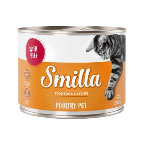 Smilla Puszki z drobiem, 6 x 200 g Pakiet mieszany - Karma Kot