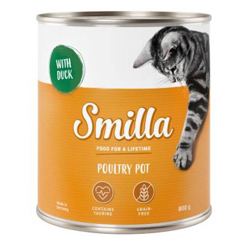 Smilla Puszki z drobiem, 6 x 800 g Drób z wołowiną - Karma Kot