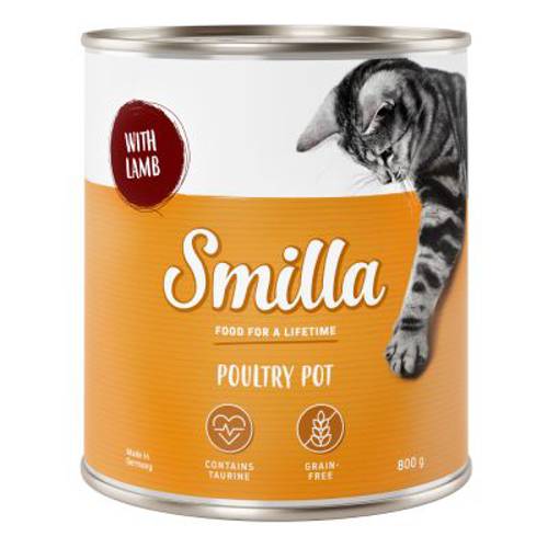 Smilla Puszki z drobiem, 6 x 800 g Drób z wołowiną - Karma Kot