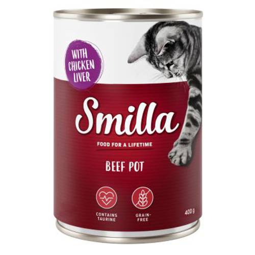 Smilla Puszki z wołowiną, 6 x 400 g Pakiet mieszany - Karma Kot