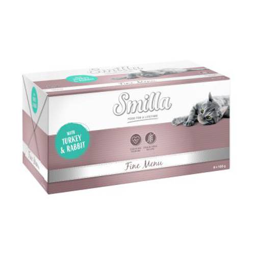 Smilla Fine Menu, 8 x 100 g Indyk z królikiem - Karma Kot