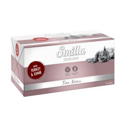Smilla Fine Menu, 8 x 100 g Indyk z królikiem - Karma Kot