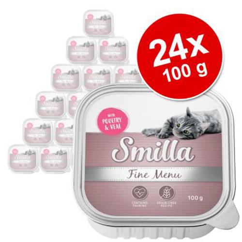 Pakiet Smilla Fine Menu, 24 x 100 g Pakiet mieszany - Karma Kot