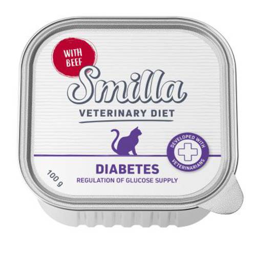 Smilla Veterinary Diet Diabetes, wołowina 8 x 100 g