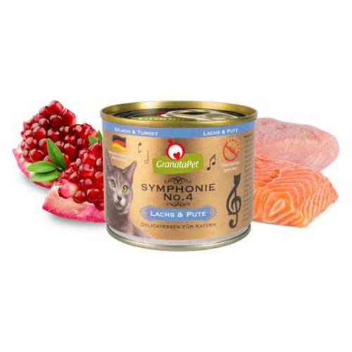 Pakiet GranataPet Symphonie, 12 x 200 g Łosoś z indykiem - Granatapet