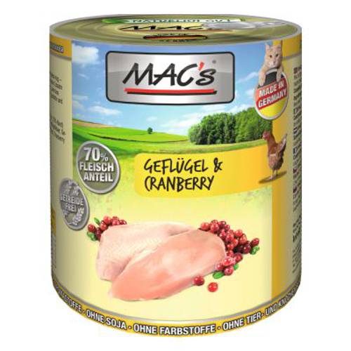 MAC´s Cat karma  dla kota, 6 x 800 g Cielęcina i indyk - Mac S