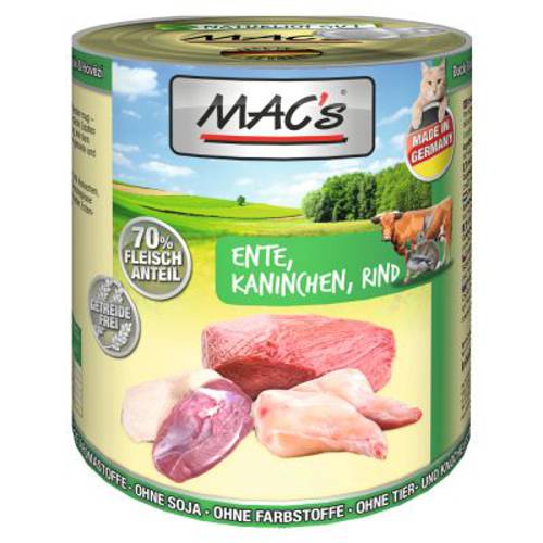 MAC´s Cat karma  dla kota, 6 x 800 g Cielęcina i indyk - Mac S