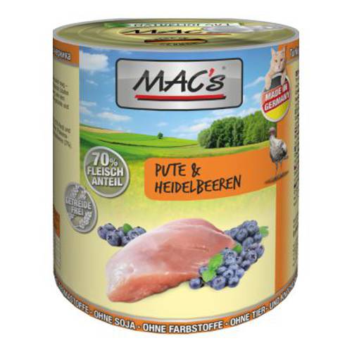 MAC´s Cat karma dla kota, 6 x 800 g Cielęcina i indyk - Mac S