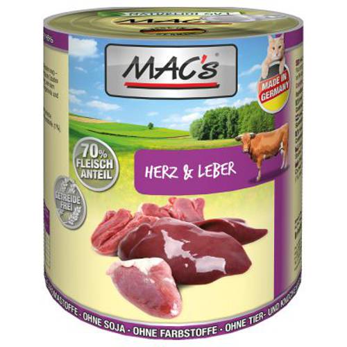 MAC´s Cat karma  dla kota, 6 x 800 g Cielęcina i indyk - Mac S