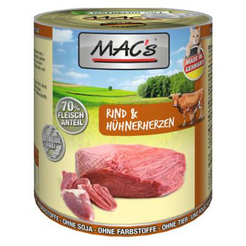 MAC´s Cat karma  dla kota, 6 x 800 g Cielęcina i indyk - Mac S