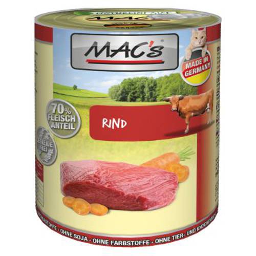 MAC´s Cat karma  dla kota, 6 x 800 g Cielęcina i indyk - Mac S
