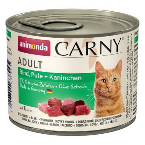 Animonda Carny Adult, 6 x 200 g Wołowina i serca - Animonda Rafine