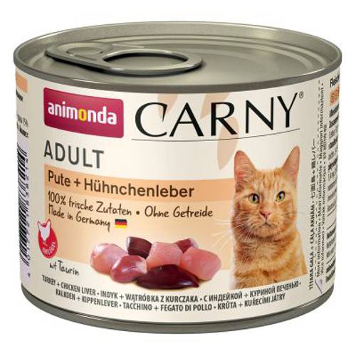 Animonda Carny Adult, 6 x 200 g Wołowina i serca - Animonda Rafine