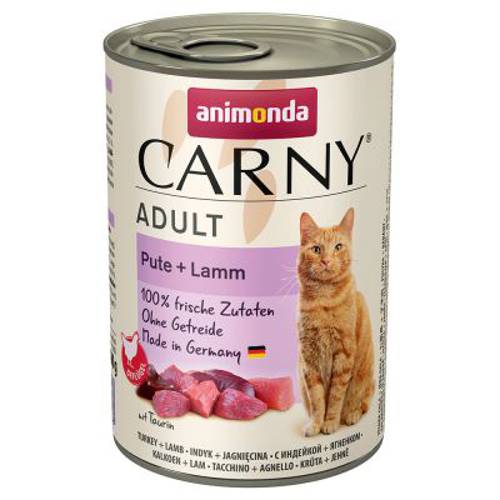 Animonda Carny Adult, 6 x 400 g Wołowina i kurczak z sercami kaczymi - Animonda Rafine