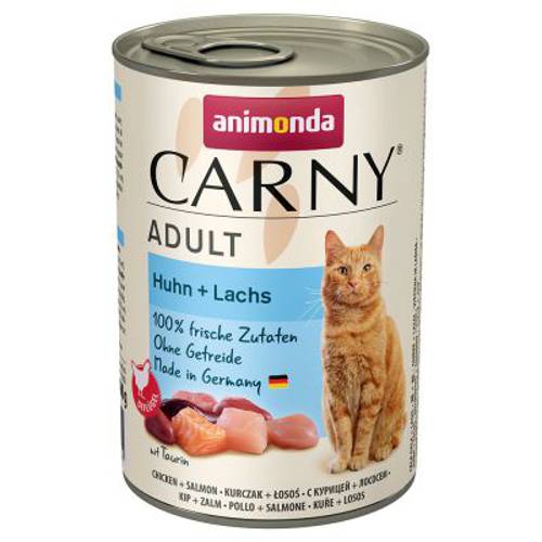 Animonda Carny Adult, 6 x 400 g Wołowina i kurczak z sercami kaczymi - Animonda Rafine