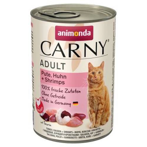 Animonda Carny Adult, 6 x 400 g Wołowina i kurczak z sercami kaczymi - Animonda Rafine