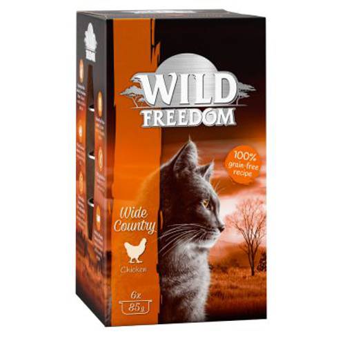 Korzystny pakiet Wild Freedom Adult, tacki, 24 x 85 g Wide Country – Czysty kurczak - Wild Freedom Nass