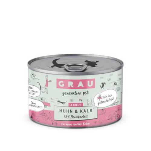 Grau Adult bez zbóż, 12 x 200 g Indyk, łosoś, makrela - Grau