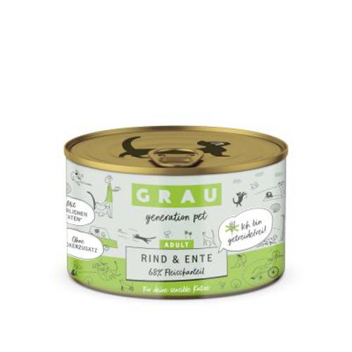 Grau Adult bez zbóż, 12 x 200 g Indyk, łosoś, makrela - Grau