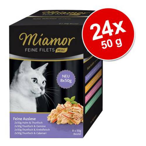 Miamor Feine Filets w saszetkach MINI, 24 x 50 g Wykwintny wybór - Miamor