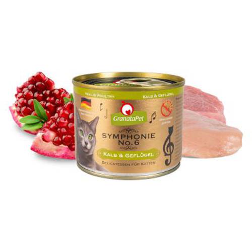 GranataPet Symphonie, 6 x 200 g Łosoś z indykiem - Granatapet