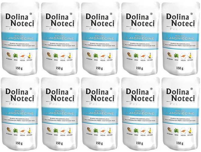 Dolina Noteci Premium Bogata w Jagnięcinę 10x150g - Dolina Noteci