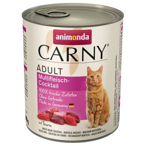 Animonda Carny Adult, 6 x 800 g Kurczak, indyk i królik - Animonda Rafine