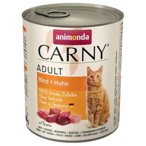 Animonda Carny Adult, 6 x 800 g Kurczak, indyk i królik - Animonda Rafine