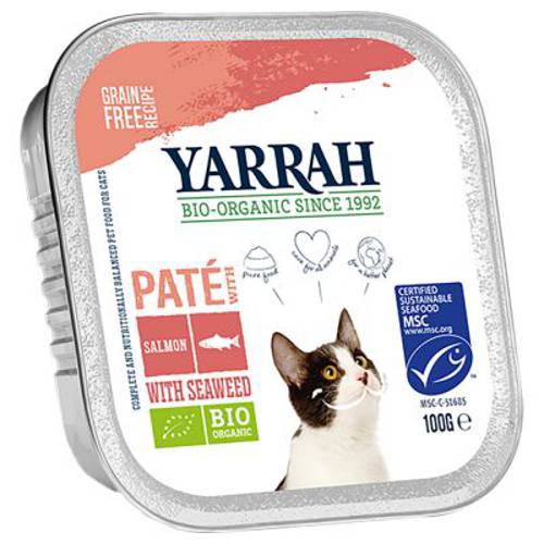 Yarrah Bio Pâté, 6 x 100 g Biokurczak i bioindyk z bioaloesem - Yarrah