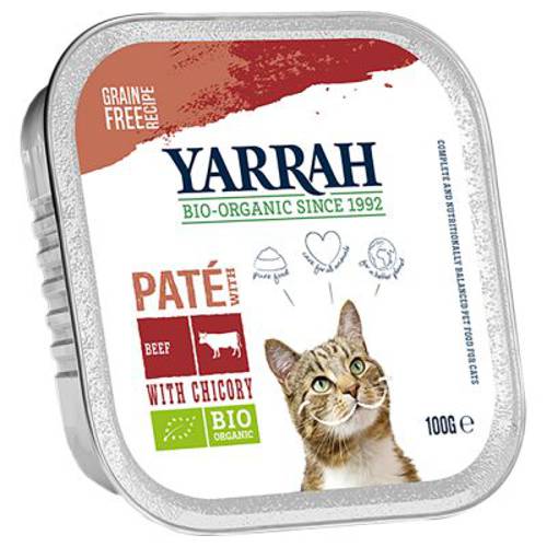 Yarrah Bio Pâté, 6 x 100 g Biokurczak i bioindyk z bioaloesem -
