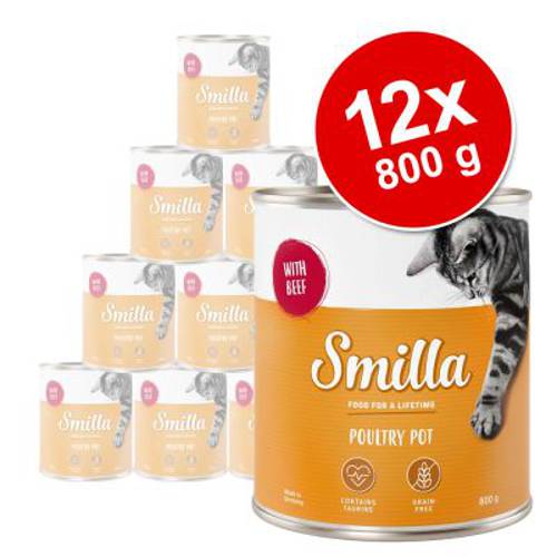 Korzystny pakiet Smilla Puszki z drobiem, 12 x 800 g Drób z sercami drobiowymi