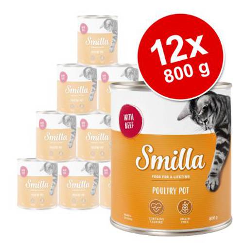 Korzystny pakiet Smilla Puszki z drobiem, 12 x 800 g Drób z rybą - Karma Kot