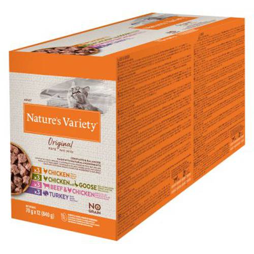 Nature's Variety Original Paté No Grain, 12 x 70 g Kurczak -