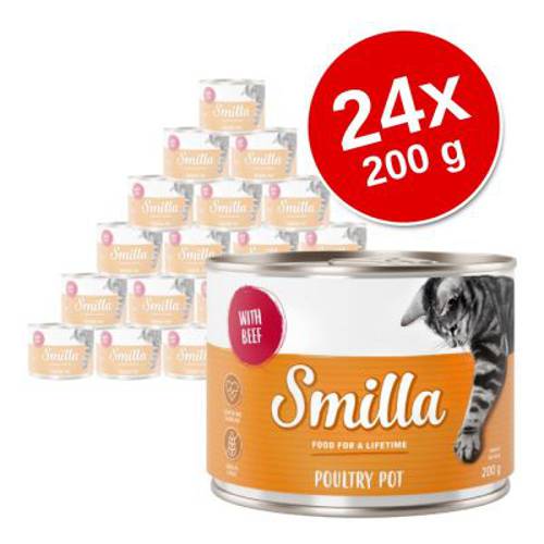 Megapakiet Smilla Puszki z drobiem, 24 x 200 g Drób z rybą - Karma Kot