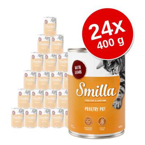 Megapakiet Smilla Puszki z drobiem, 24 x 400 g Drób z jagnięciną - Karma Kot