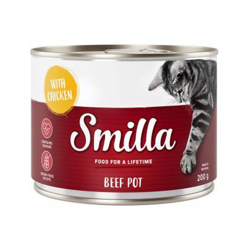 Megapakiet Smilla Puszki z wołowiną, 24 x 200 g Wołowina z rybą - Karma Kot