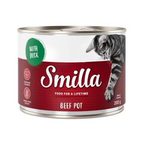 Megapakiet Smilla Puszki z wołowiną, 24 x 200 g Wołowina z wątróbkami kurzymi - Karma Kot