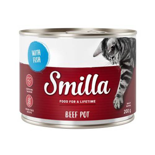 Megapakiet Smilla Puszki z wołowiną, 24 x 200 g Wołowina z wątróbkami kurzymi - Karma Kot
