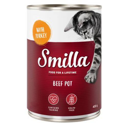 Korzystny pakiet Smilla Puszki z wołowiną, 12 x 400 g Wołowina z rybą - Karma Kot