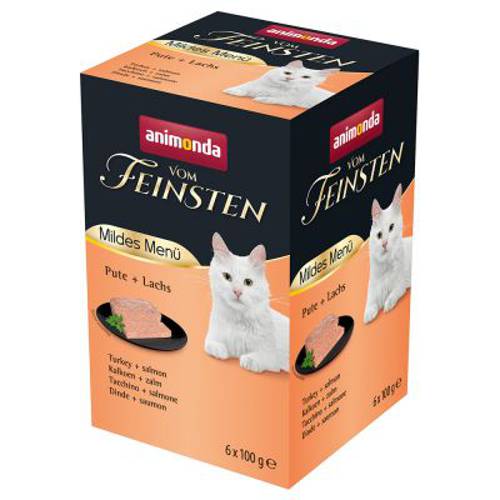 Animonda vom Feinsten Mildes Menu Adult, 6 x 100 g Indyk i łosoś - Animonda Vom Feinsten