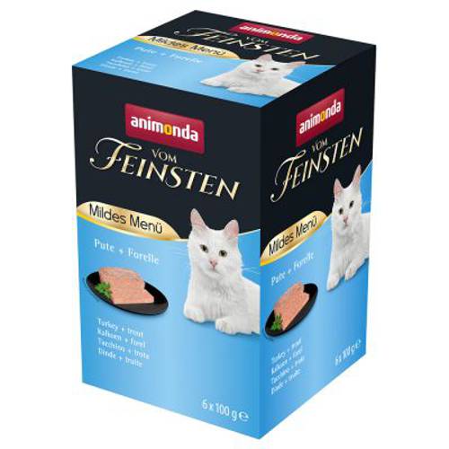 Animonda vom Feinsten Mildes Menu Adult, 6 x 100 g Indyk i pstrąg - Animonda Vom Feinsten
