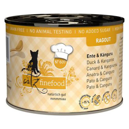 catz finefood Ragout, 6 x 180 g / 190 g Mięso z kangura i kaczki, 6 x 190 g - Catz Finefood