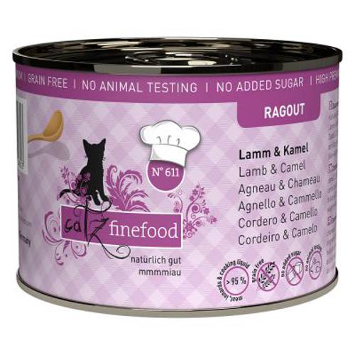 catz finefood Ragout, 6 x 180 g / 190 g Mięso z kangura i kaczki, 6 x 190 g - Catz Finefood