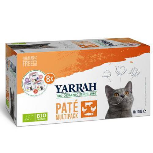 Pakiet mieszany Yarrah Bio Pâté, 8 x 100 g Pakiet mieszany - Yarrah