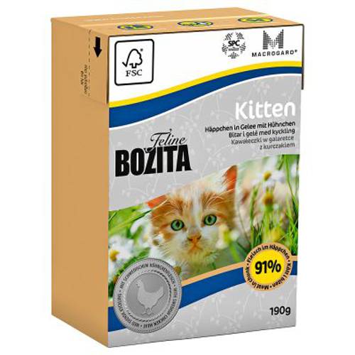 Megapakiet Bozita Feline w galarecie , 16 x 190 g Kitten -