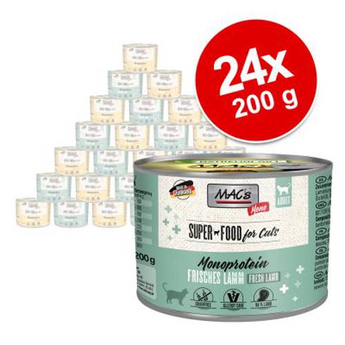 Megapakiet MAC´s Cat Mono Sensitive karma dla kota, 24 x 200 g Indyk - Mac S